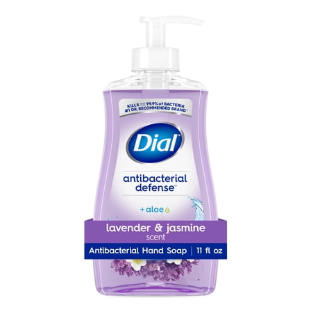 Dial Antibacterial Defense Lavender & Jasmine Liquid Hand Soap, 11 fl oz