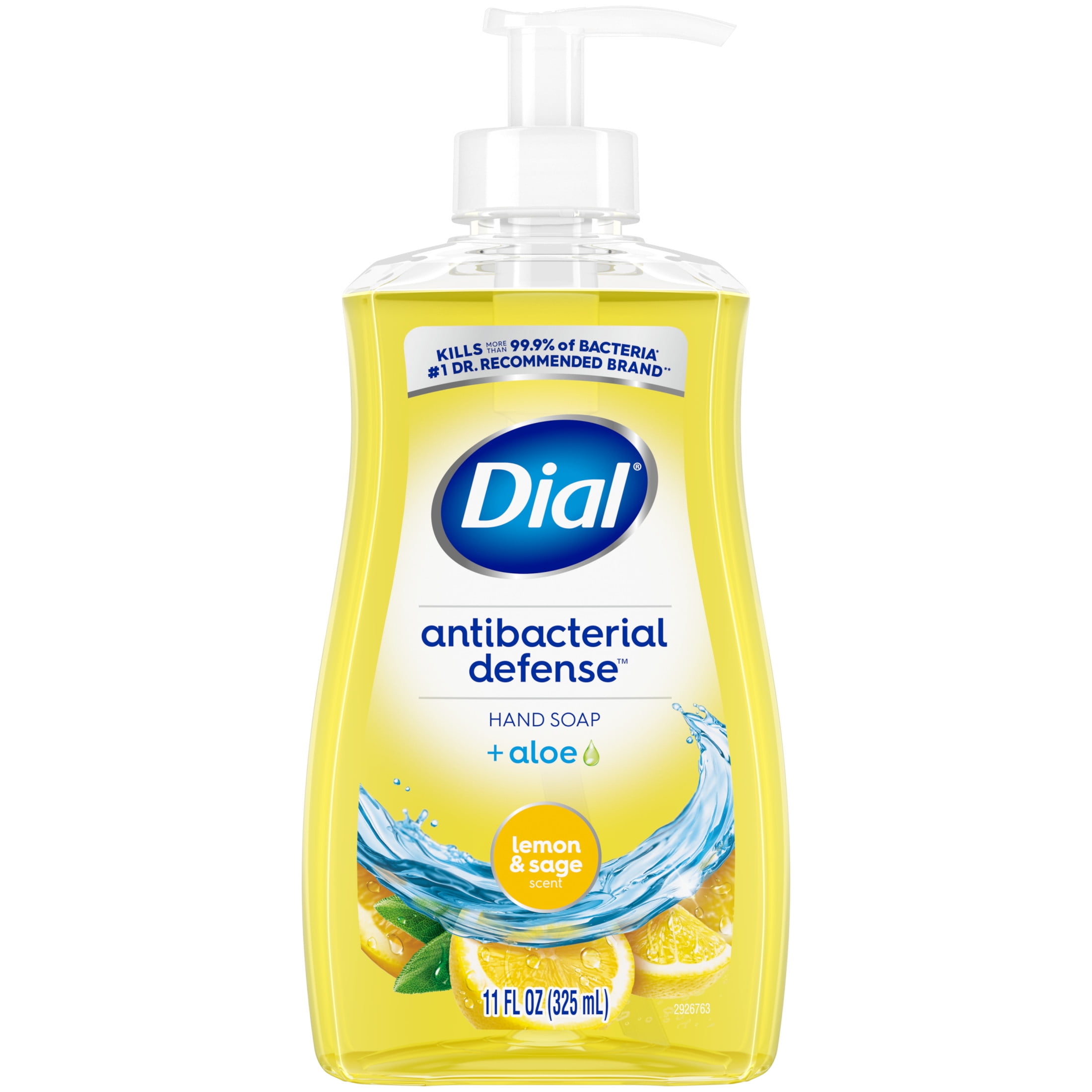 Dial Antibacterial Liquid Hand Soap Lemon Sage 11 fl oz Walmart Business Supplies