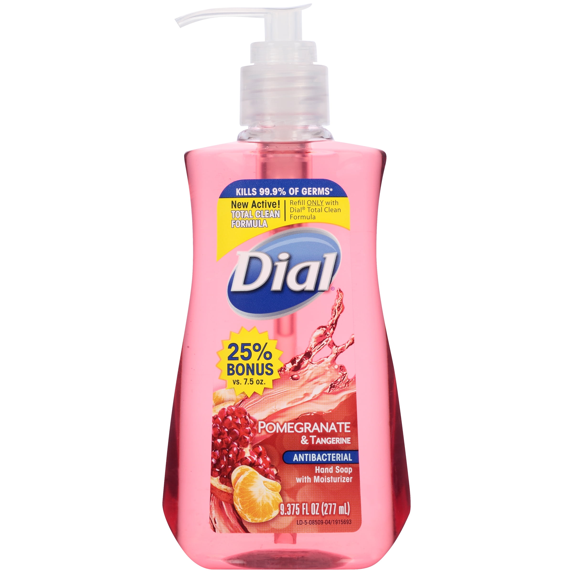 Dial Antibacterial Liquid Hand Soap, Pomegranate & Tangerine, 9.375