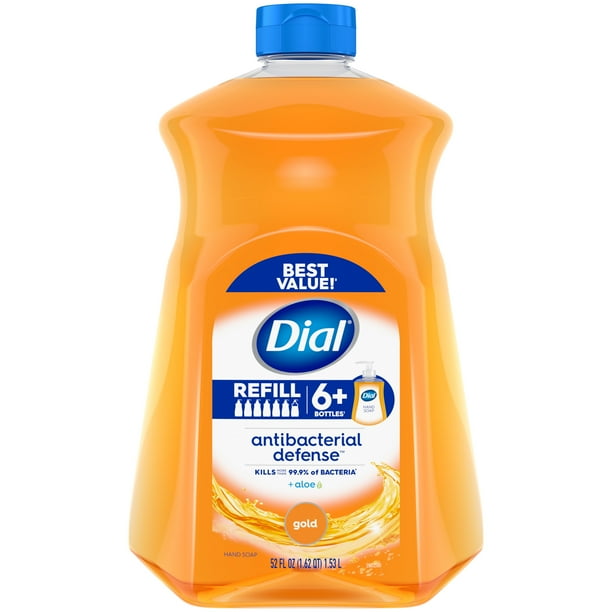 Dial Gold Antibacterial Hand Soap Refill, 52 fl oz, Bacterial