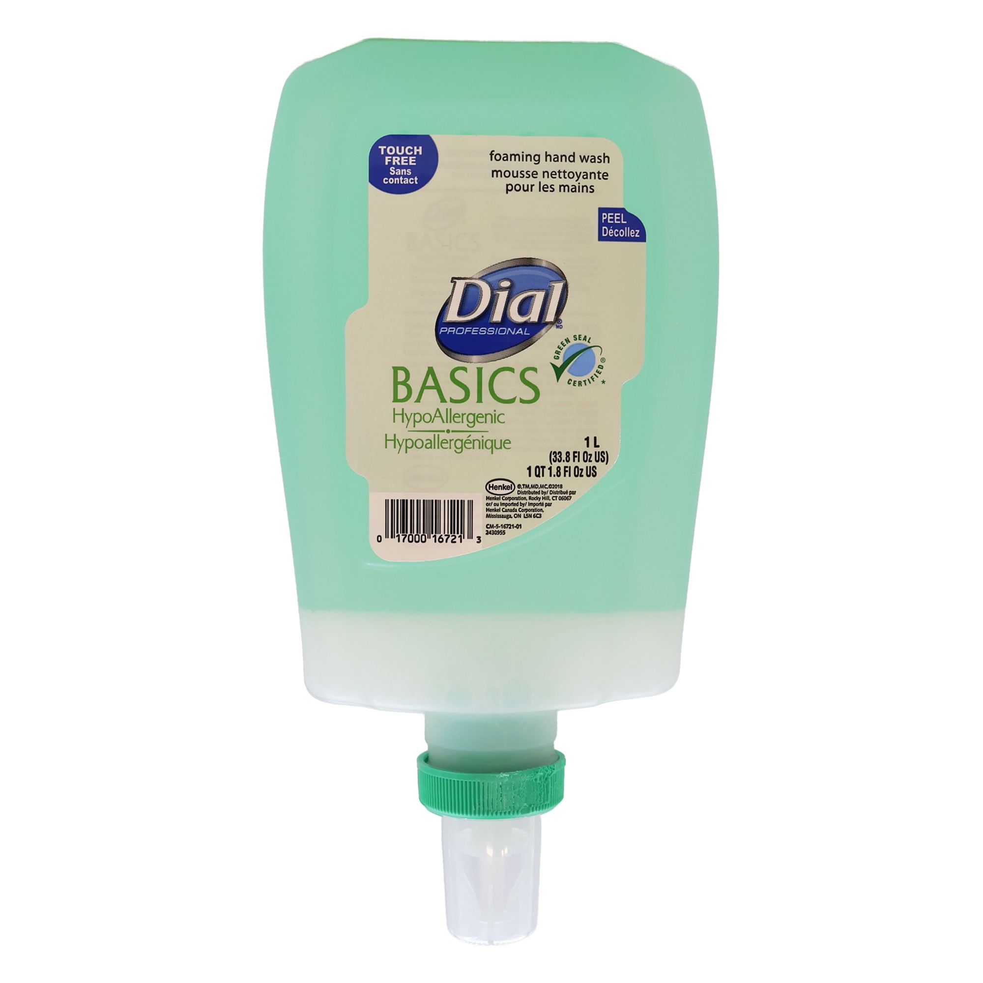 Dial Basics Green Foam Soap For Fit Touch Free Dispenser, 1L