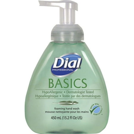 Dial Basics HypoAllergenic Foam Hand Soap - Fresh Scent Scent - 15.20 oz - Pump Bottle Dispenser - Hand - Green - 4 / Carton