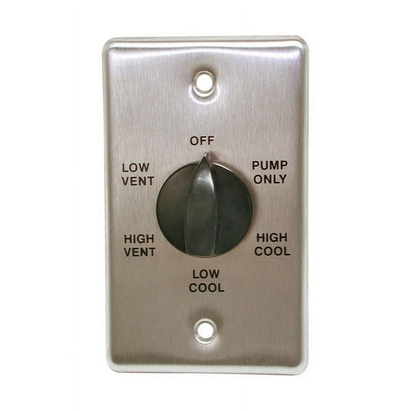 Dial Black Metal Evaporative Cooler Wall Switch