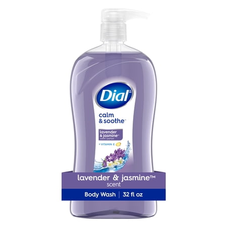 Dial Calm & Soothe Body Wash, Lavender & Jasmine, Gentle on All Skin Types, 32 fl oz
