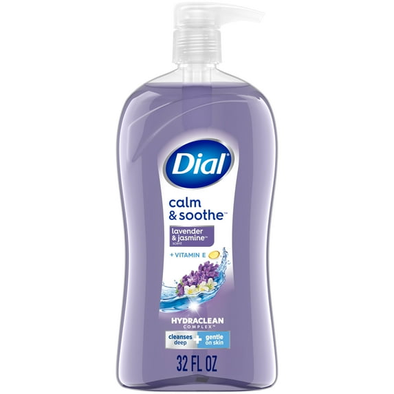 Dial Calm & Soothe Body Wash, Lavender & Jasmine, Gentle on All Skin Types, 32 fl oz