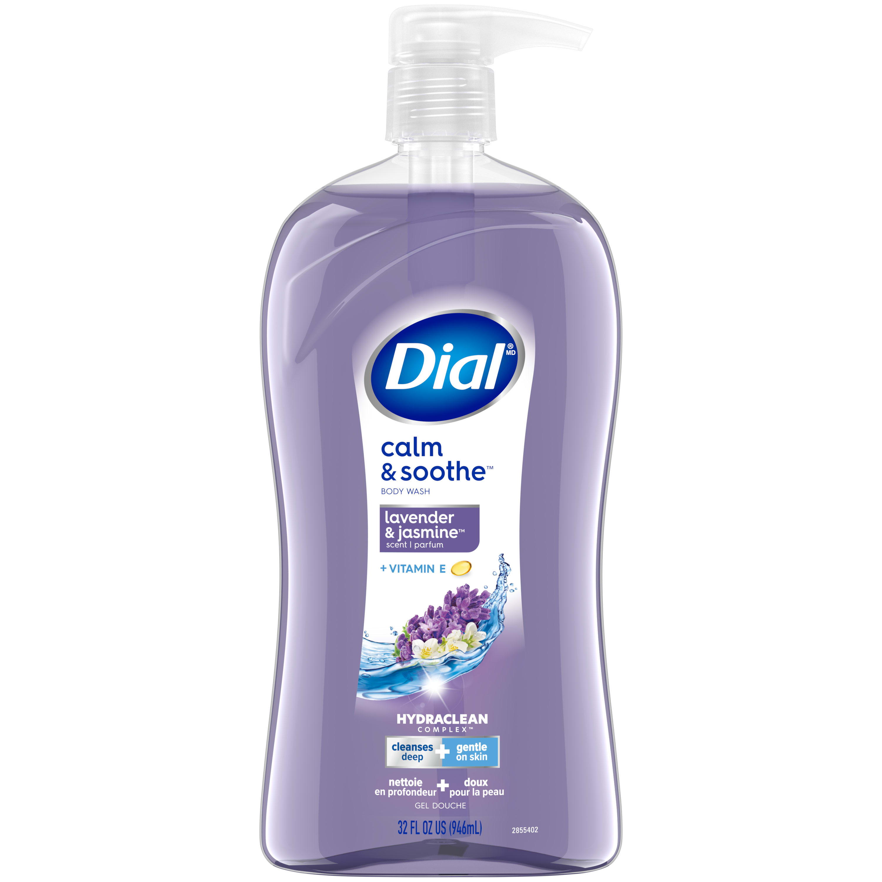 Dial Body Wash, Calm & Soothe Lavender & Jasmine Scent, 21 fl oz