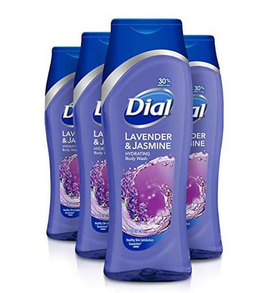 Dial Body Wash, Lavender & Jasmine, 21 Ounce (Pack of 4)