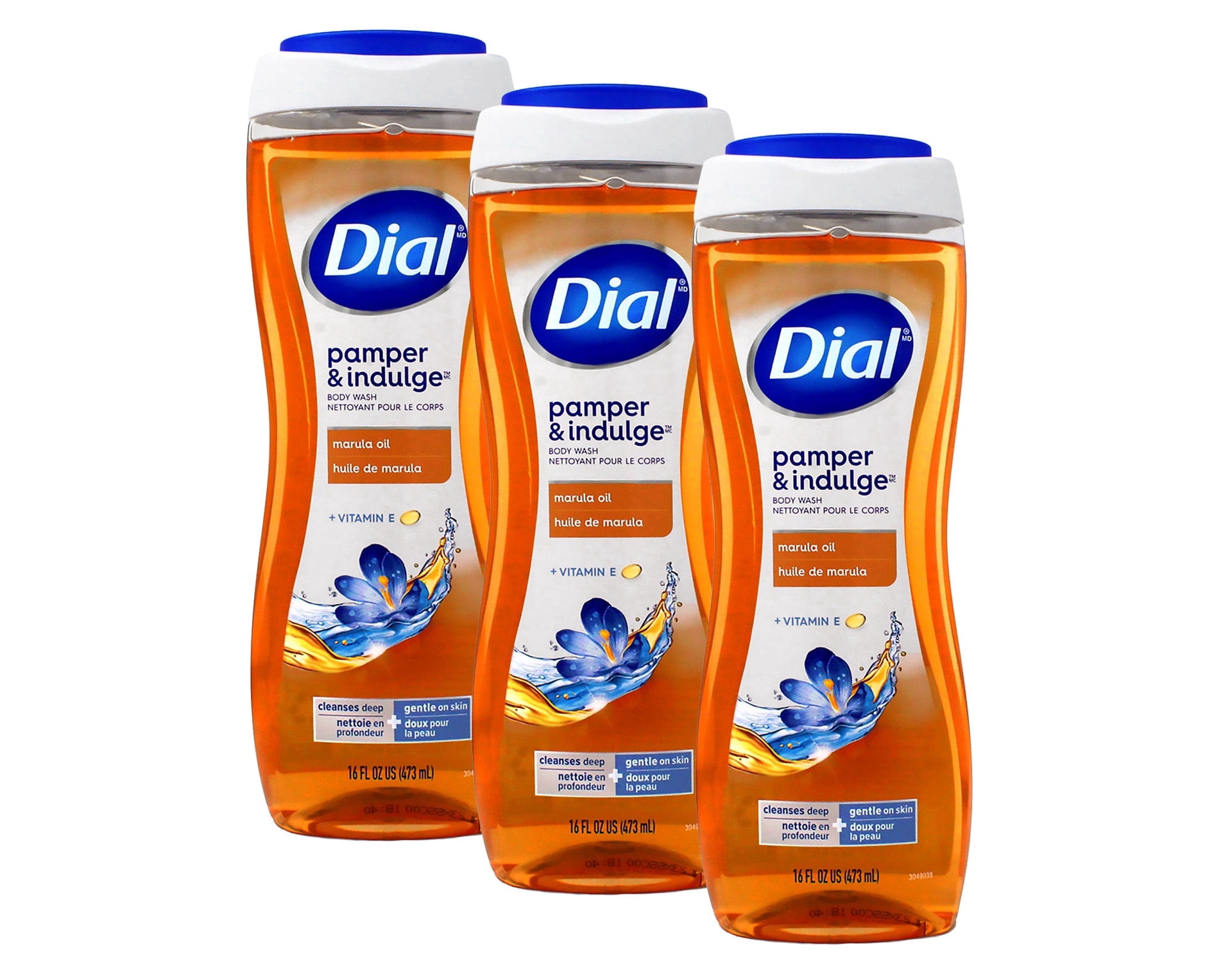 Dial Body Wash Miracle Oil, Marula Oil Infused For Soft Skin - 16 Oz, 3 Pack