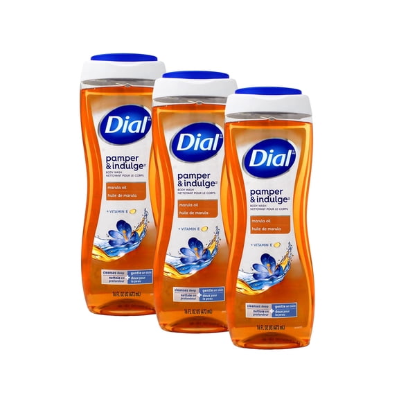 Dial Body Wash Miracle Oil, Marula Oil Infused For Soft Skin - 16 Oz, 3 Pack