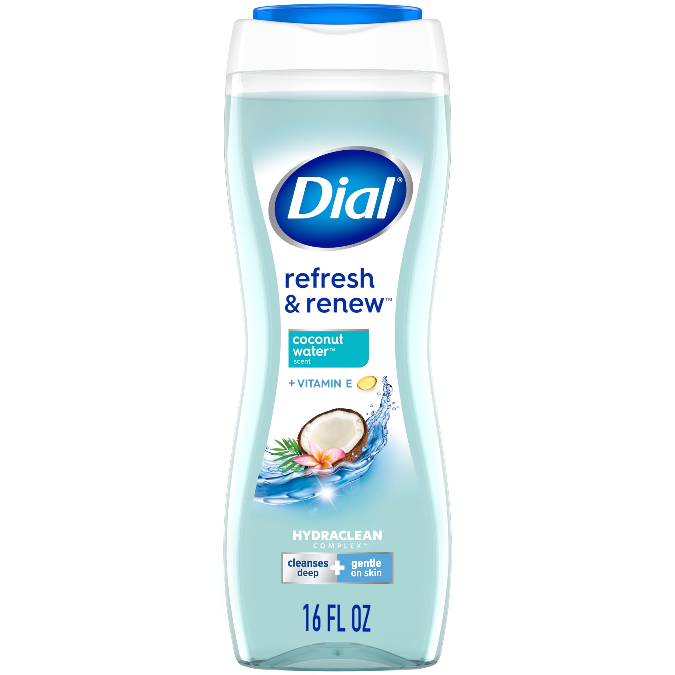 Dial Healthy Bath Shower Gel, Refresh Renew Coconut Water, 16 fl