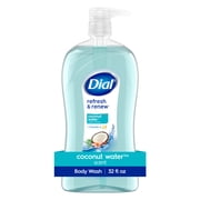 Dial Body Wash, Refresh & Renew Coconut Water, 32 Fl Oz, Hydraclean Complex & Vitamin E, Gentle, Leaves Skin Feeling Nourished, Dermatologist-Tested, No Parabens & Sulfates