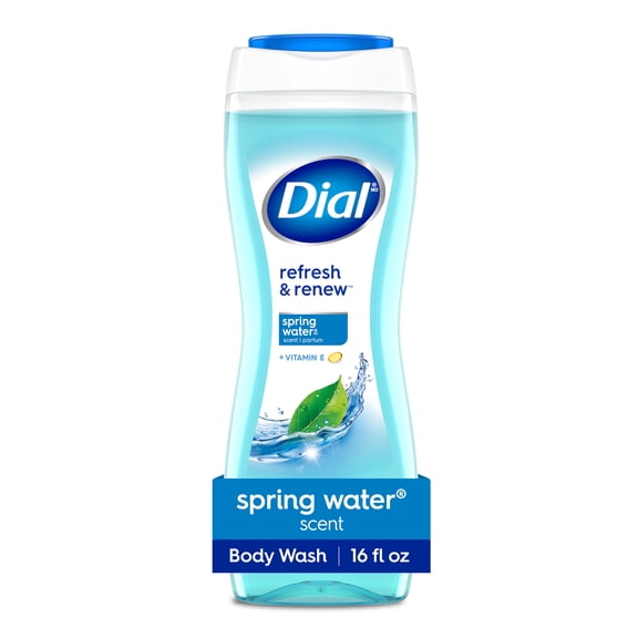 Dial Spring Water Body Wash, Refresh & Renew, Gentle on All Skin Types, 16 fl oz