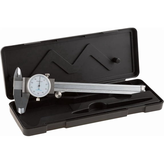 Dial Caliper- Stainless Steel and Shock Proof Tool With Plastic Carry Case, 0- 6 Inch Measuring Range For Accurate Measurements by