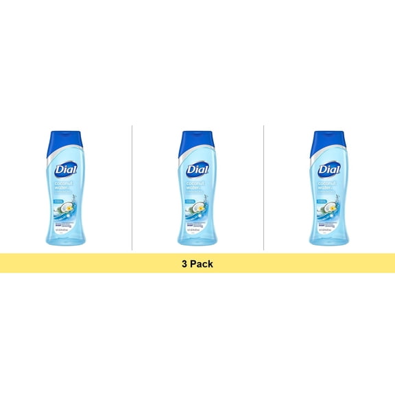 Dial Coconut Water and Bamboo Leaf Extract Body Wash - 16 Oz - 3 Pack