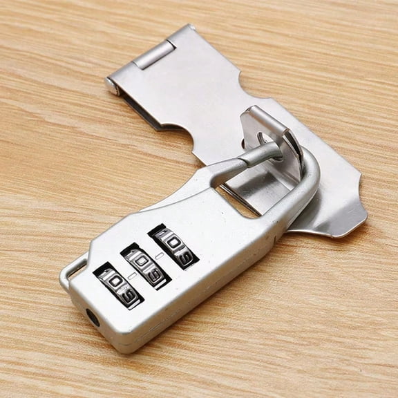 Dial Combination Lock Lightweight 3 Digit Padlock Compact Security Lock For Travel Gym Lockers Silver
