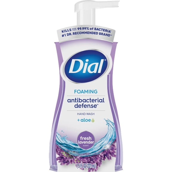 Dial Complete Antibacterial Foaming Kitchen Hand Soap, Fresh Lavender, 7.5 Fluid Ounces