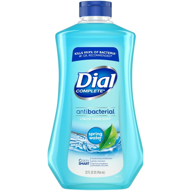 Dial Complete Antibacterial Liquid Hand Soap Refill, Spring Water, 32