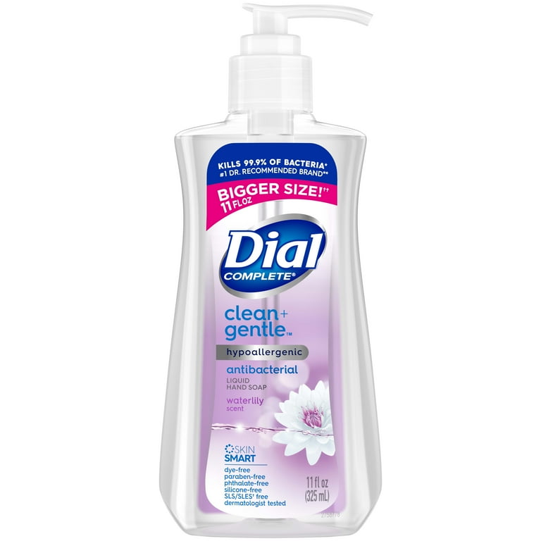 Dial Complete Clean Gentle Antibacterial Liquid Hand Soap Waterlily 11 fl oz