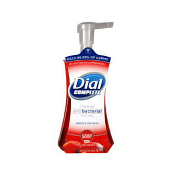 Dial Complete Foaming Antibacterial Antioxidant Liquid Hand Soap, Cranberry - 7.5 Oz, 3 Pack