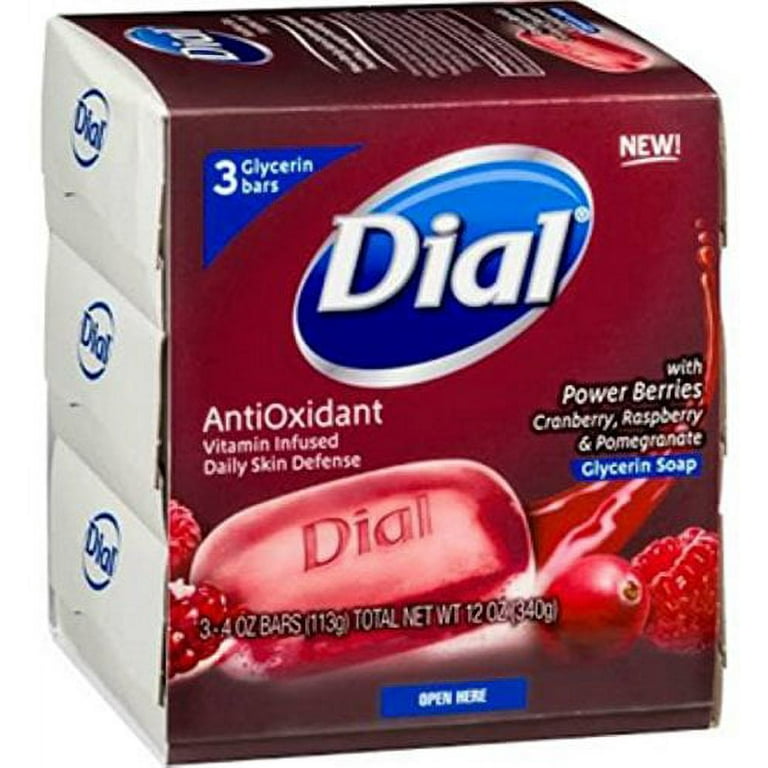 Dial Cranberry and AntiOxidant Glycerin Soap 3bars/pack
