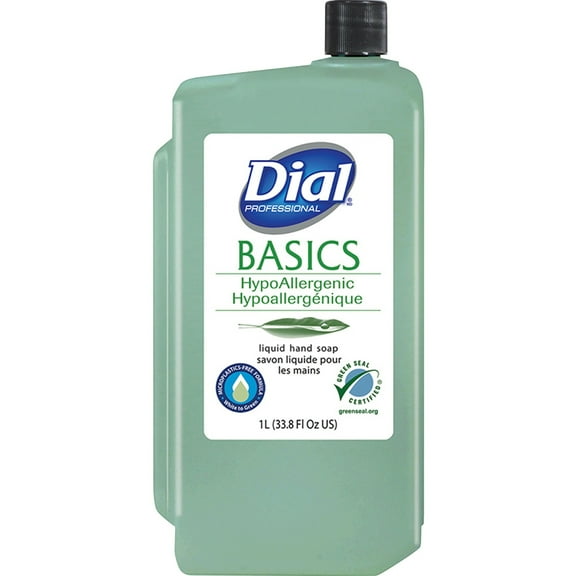 Dial, DIA33821, Basics Liquid Hand Soap, 1 Each, Green, 33.8 fl oz (1000 mL)