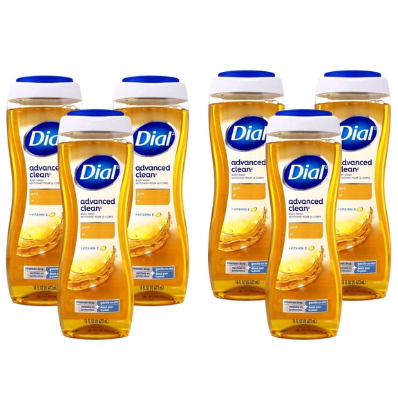 Dial Gold Hydrating Deodorizing Body Wash, Gold Scent, 16 oz, 6 Pack