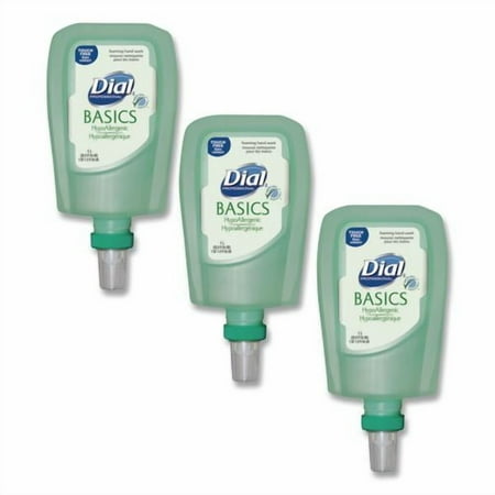 Dial Fit Basics Hypoallergenic Foaming Hand Wash Universal Touch Free Refill, Honeysuckle, 1,000 Ml Refill