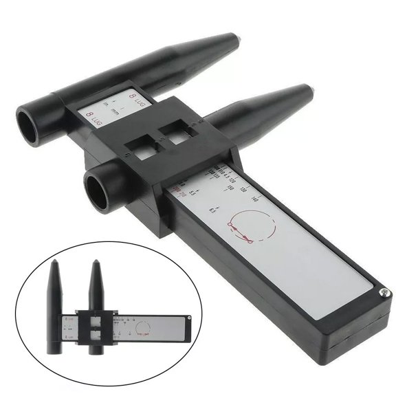 Dial Gauge Measures Wheel Rim Measuring Tool PCD Ruler Gauge For 4-5-6-8 Lug