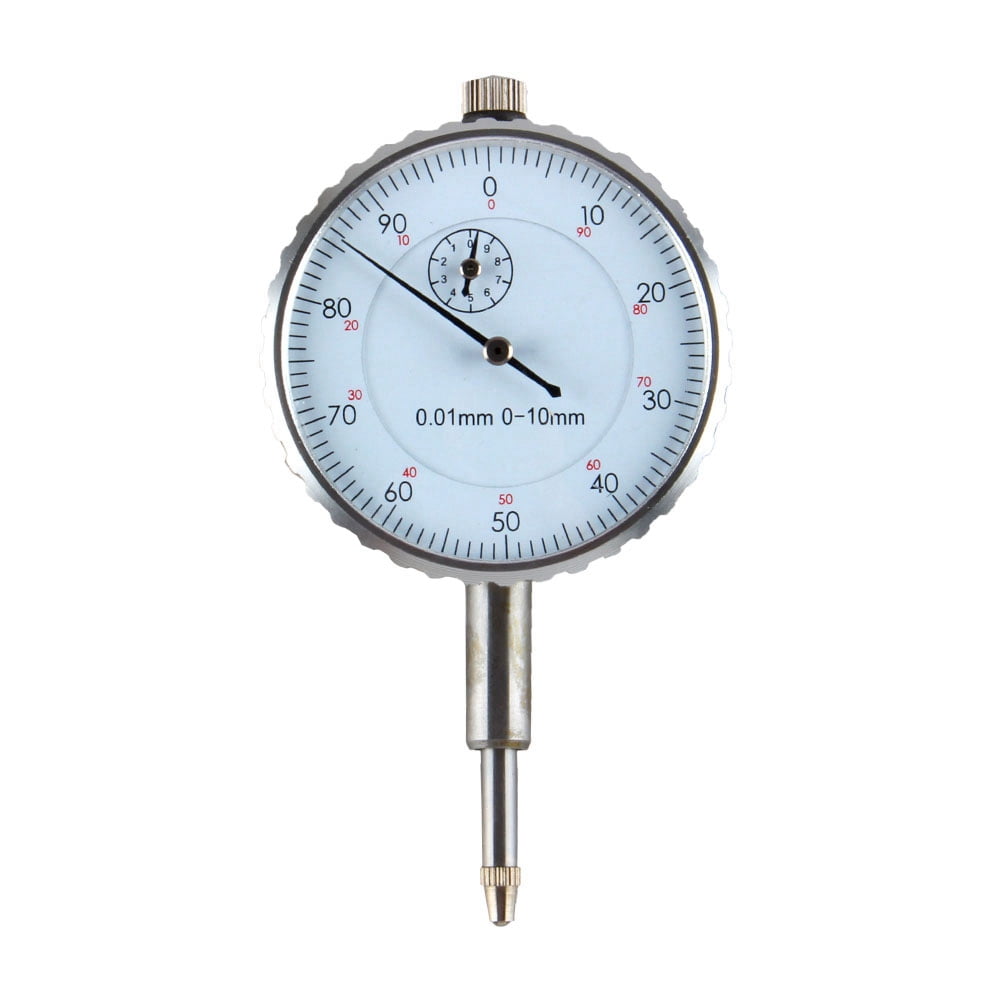 Dial Gauge, adjusting Bezels White Face Metal Dial Indicator, 0.01mm For Shaft Thrust Shaft Run