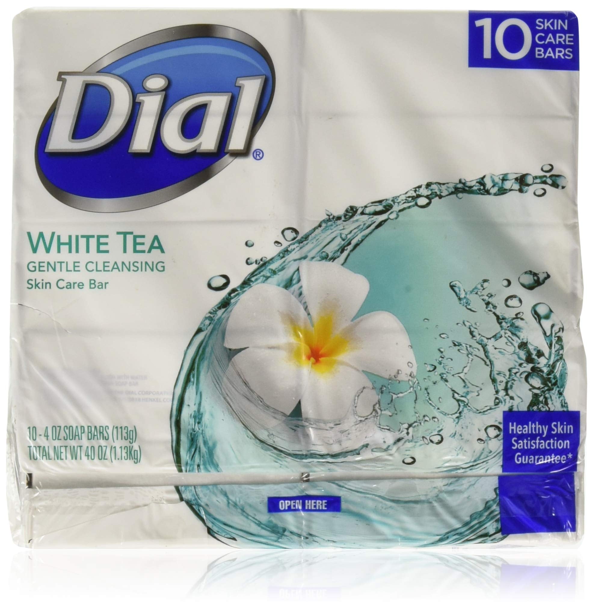 Dial Glycerin Bar Soap, White Tea & Vitamin E, 4 Ounce Bars, 10 Count