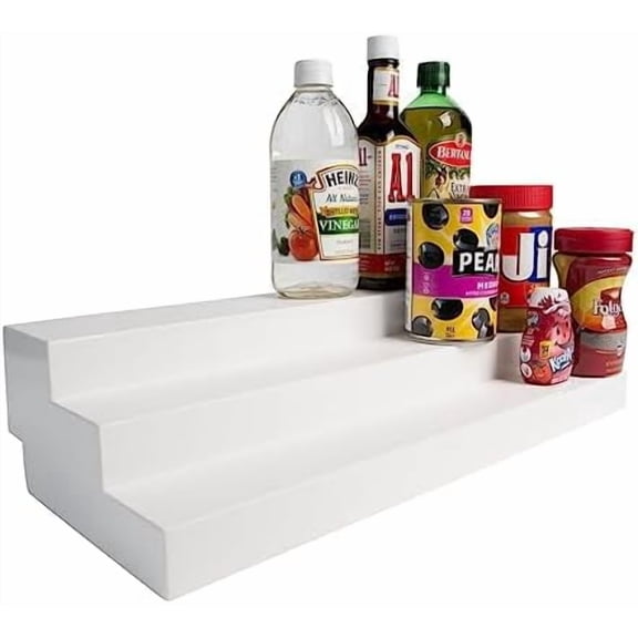 Dial Industries 3 Tier Adjustable Canned Goods Shelves for Kitchen Cabinet and Pantry Organization