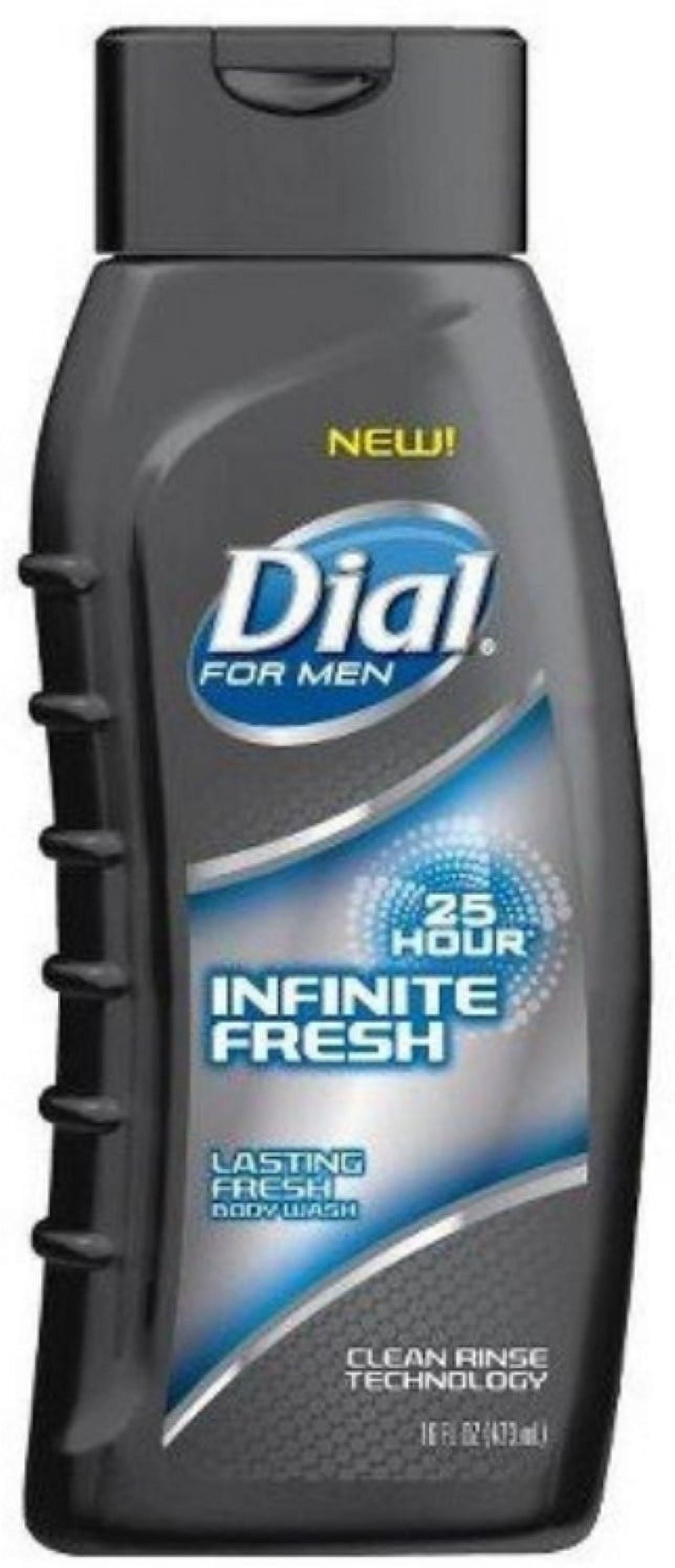 Dial Infinite Fresh Lasting Body Wash for Men 16 oz (Pack of