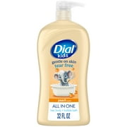 Dial Kids 3-in-1 Body+Hair+Bubble Bath, Peach, 32 fl oz