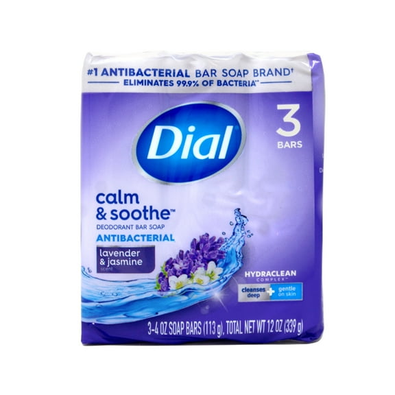 Dial Lavender And Twilight Jasmine Body Skin Bath Bar Soap - 3 Ea