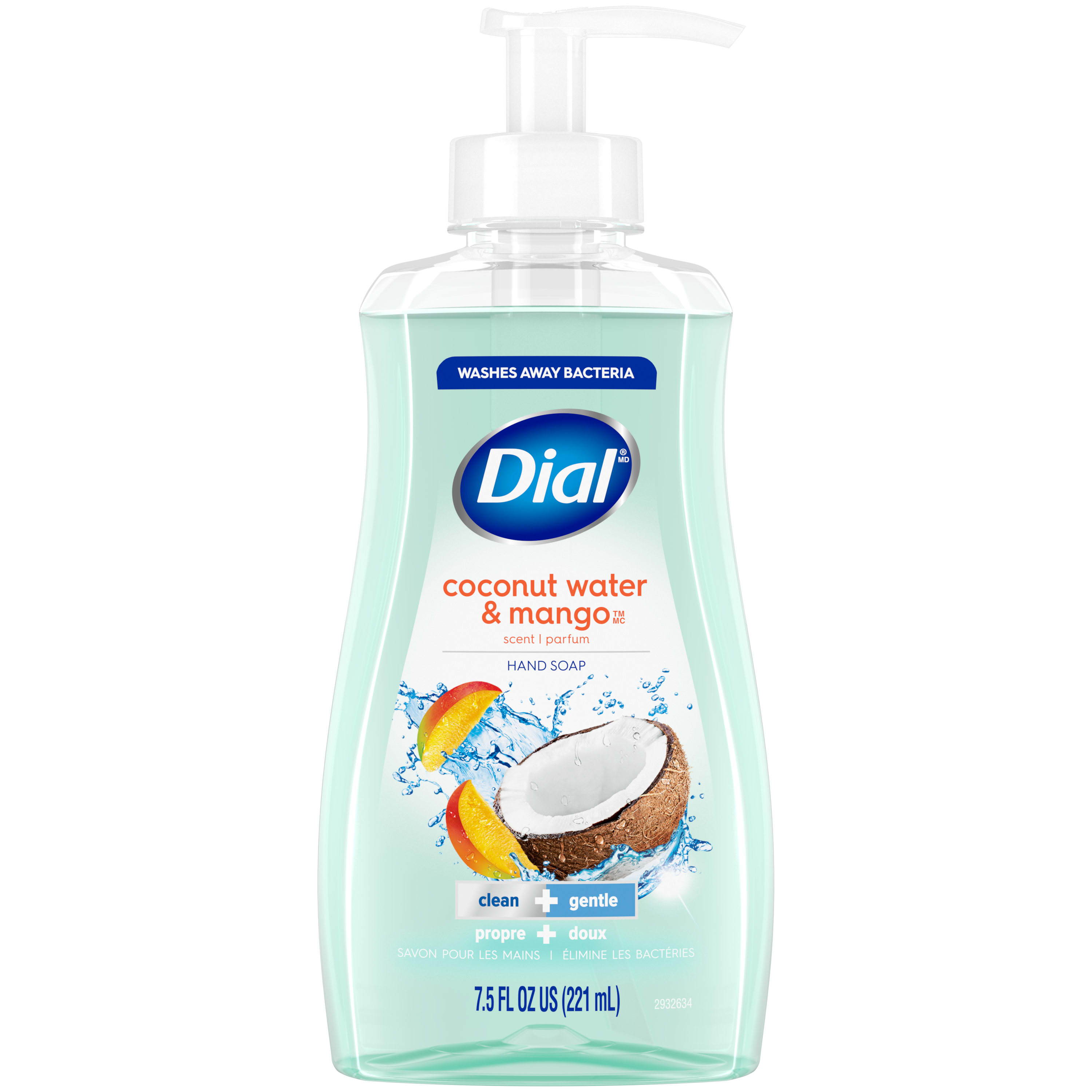 Dial Liquid Hand Soap, Coconut Water & Mango, 7.5 fl oz - image 1 of 12