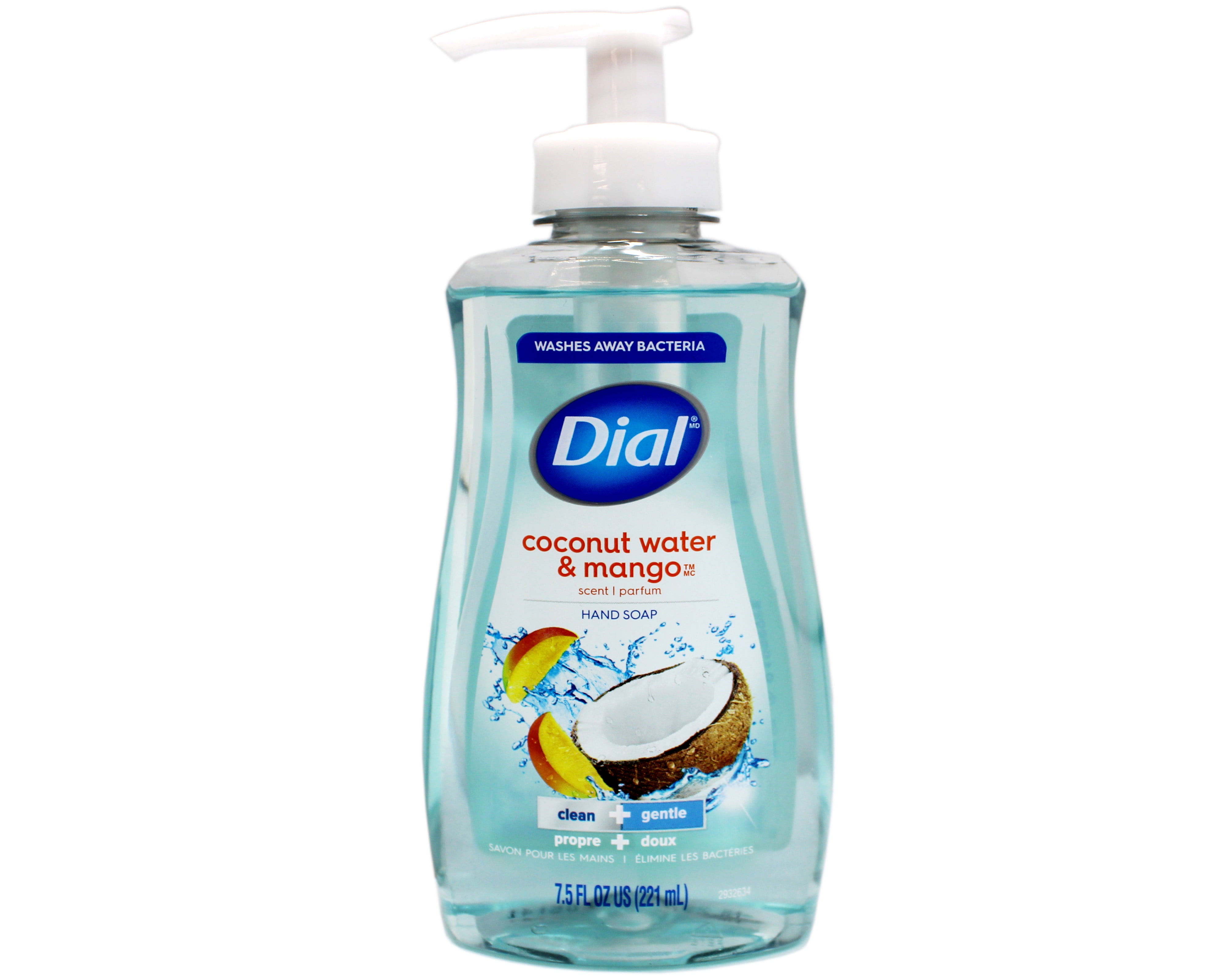 Dial Liquid Hand Soap Coconut Water & Mango, 7.5 FL OZ - 4 Pack
