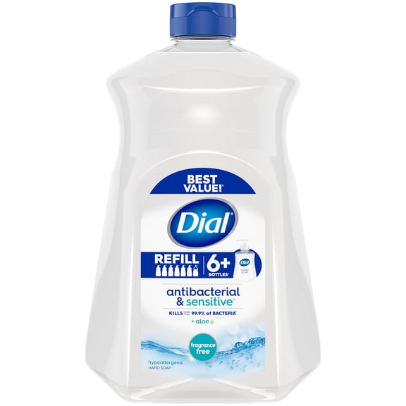 Dial Liquid Hand Soap Fragrance Free Refill 52 oz