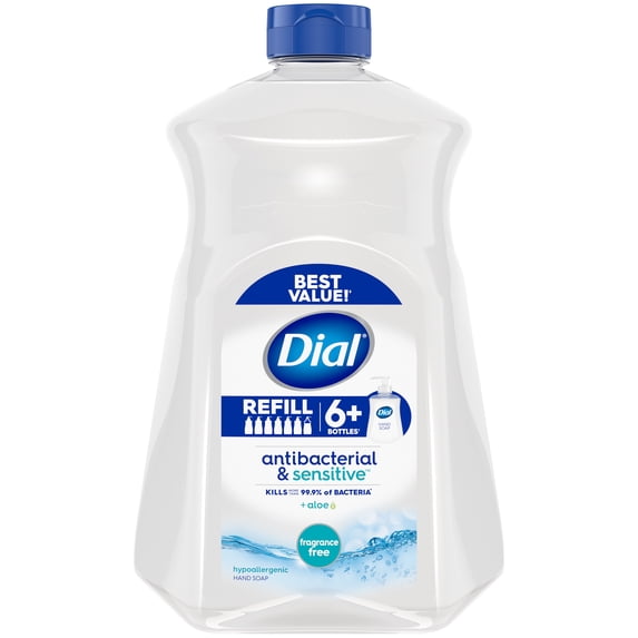 Dial Liquid Hand Soap Fragrance Free Refill 52 oz