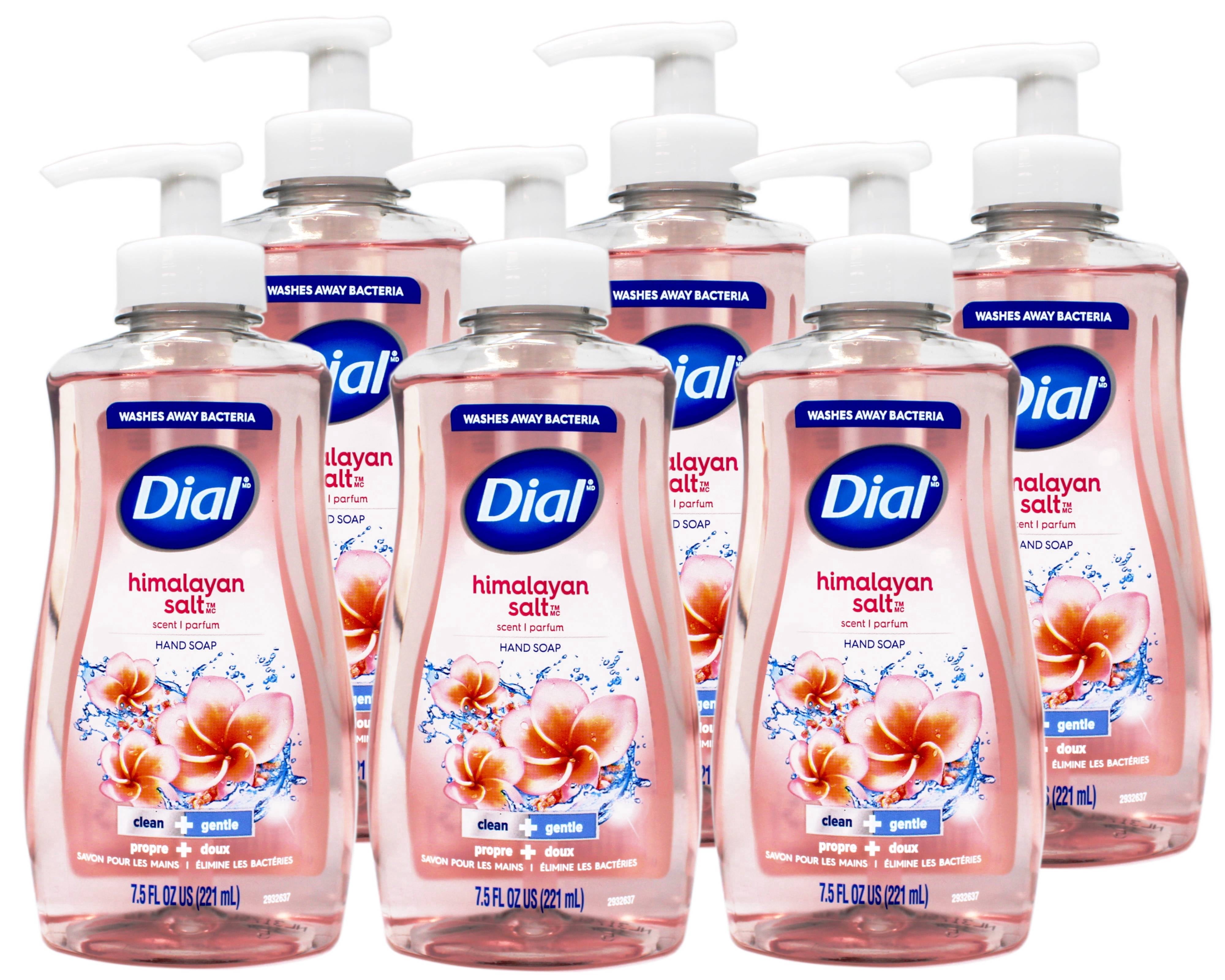 Dial Liquid Hand Soap, Himalayan Salt, 7.5 Fluid Ounces, Pack of 6