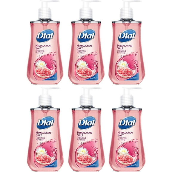 Dial Liquid Hand Soap, Himalayan Salt, 7.5 Fluid Ounces, Pack of 6