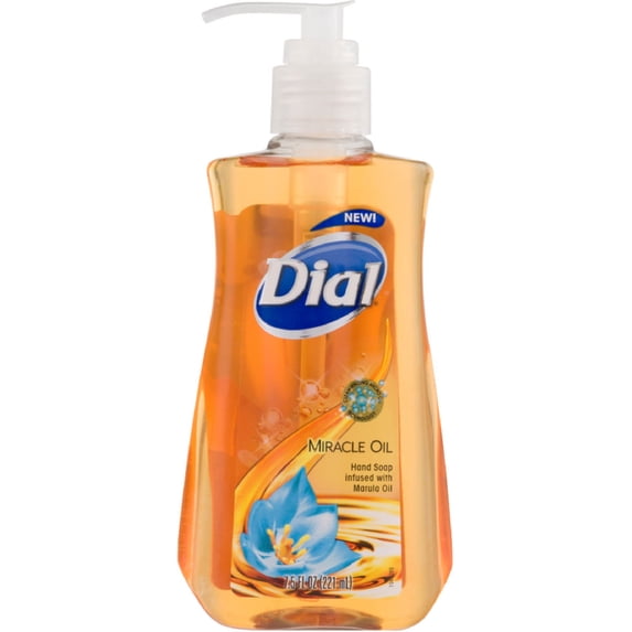 Dial Liquid Hand Soap, Miracle Oil 7.5 oz (Pack of 2)