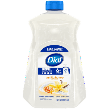 Dial Liquid Hand Soap Refill, Vanilla & Honey, 52 Ounce