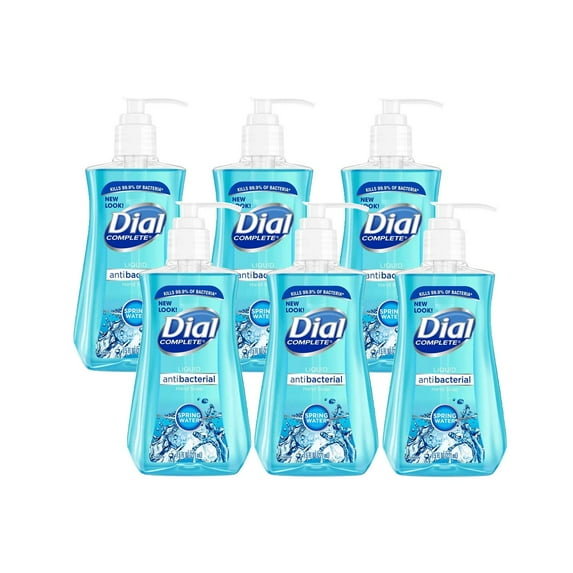 Dial Liquid Hand Soap, Spring Water, 7.5 Fl. Oz, Pack Of 6 Packaging May Vary