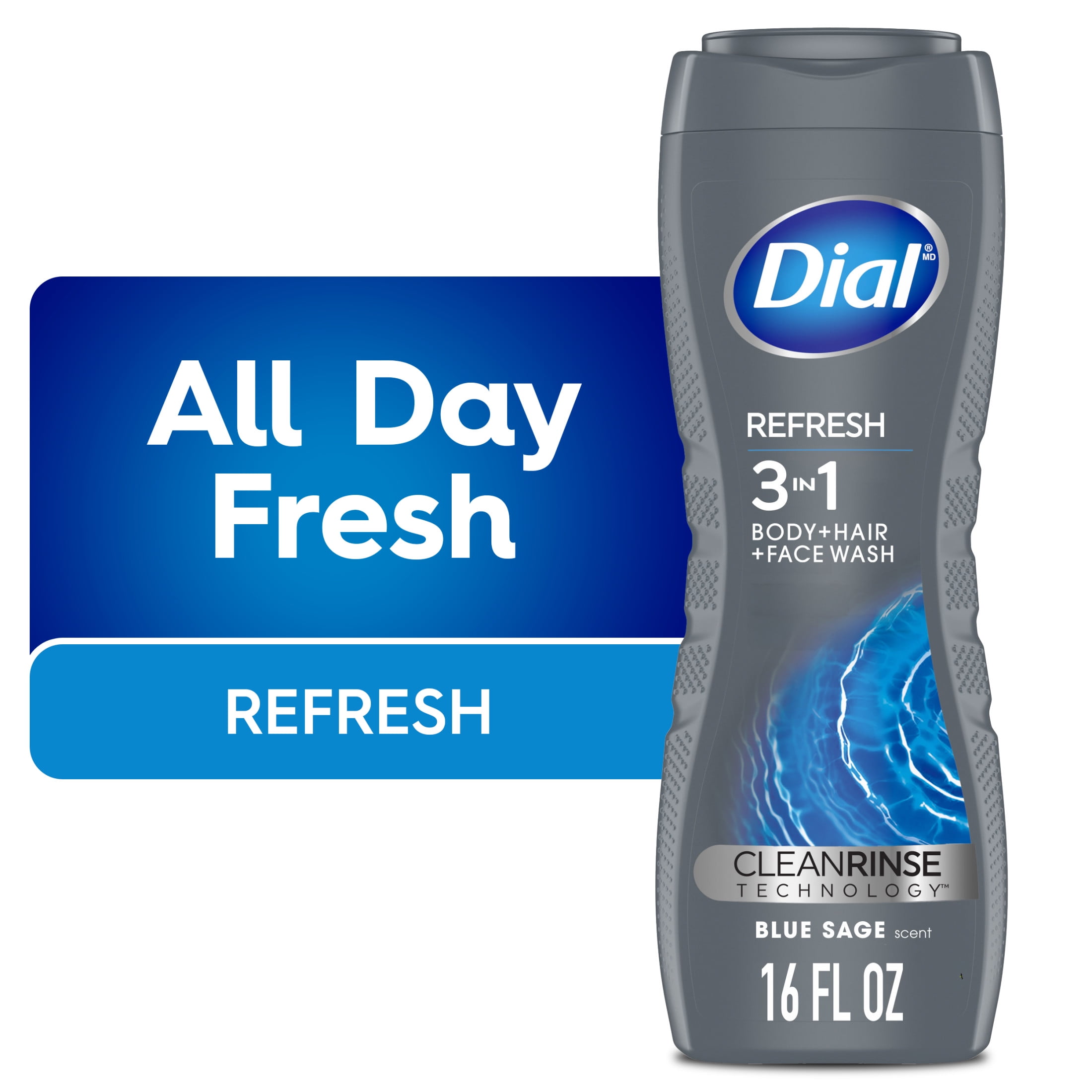Dial Refresh 3-in-1 Mens Body Wash for Body, Hair Togo Ubuy - Main Image