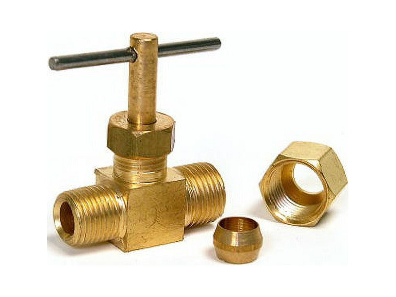 Dial Mfg 9421 Straight Needle Valve, 1/4" cc x 1/8" MPT, Each