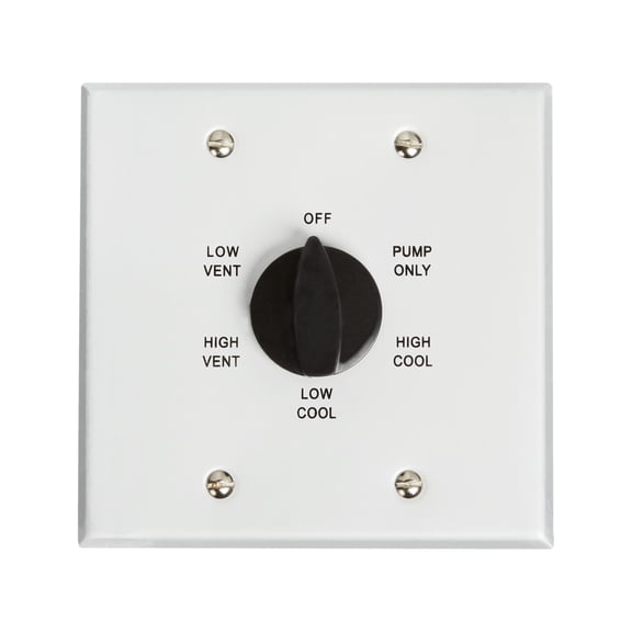 Dial Mfg. Dial 2-Speed Rotary Switch - 2 Gang Metal - Pack of 5