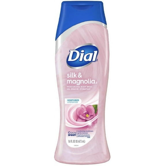 Dial Moisturizing Body Wash Silk & Magnolia, 16 oz, 6 Pack