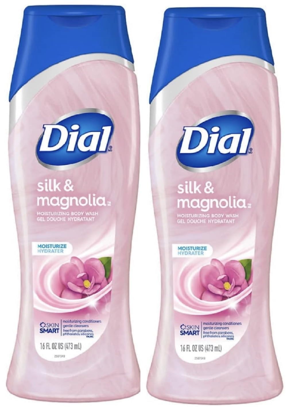 Dial Moisturizing Body Wash Silk & Magnolia, 16 oz, 2 Pack