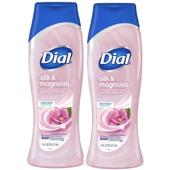 Dial Moisturizing Body Wash Silk & Magnolia, 16 oz, 2 Pack