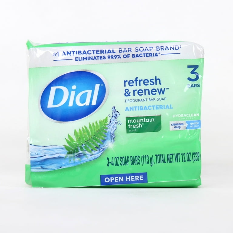 Dial Mountain Fresh Antibacterial Deodorant Soap Ounces Each